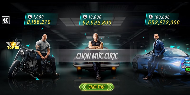 Bet thủ nên tham gia chơi thử Fast & Furious và lựa chọn mức cược phù hợp