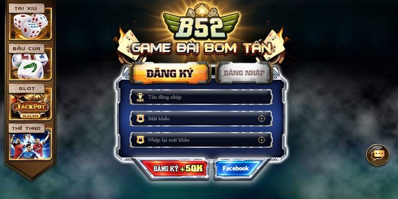 Bạn cần đăng ký và xác thực tài khoản để chơi game bài B52